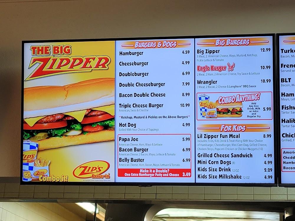 Zip's Drive-In - Cheney Menu image 2