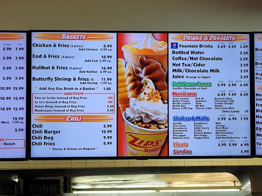 Zip's Drive-In - Cheney Menu image 3