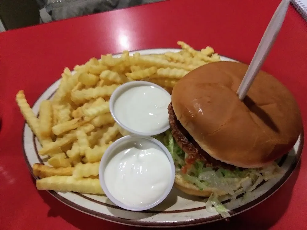 Veggie Burger and Fries